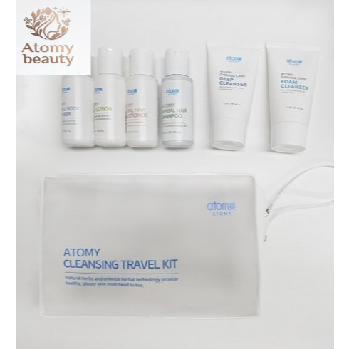 Atomy Travel Kit [6 items] ชุดเดินทางอะโทมี่ พกพาสะดวก แชมพู ครีมอาบน้ำ โฟมล้างหน้า พร้อมส่ง