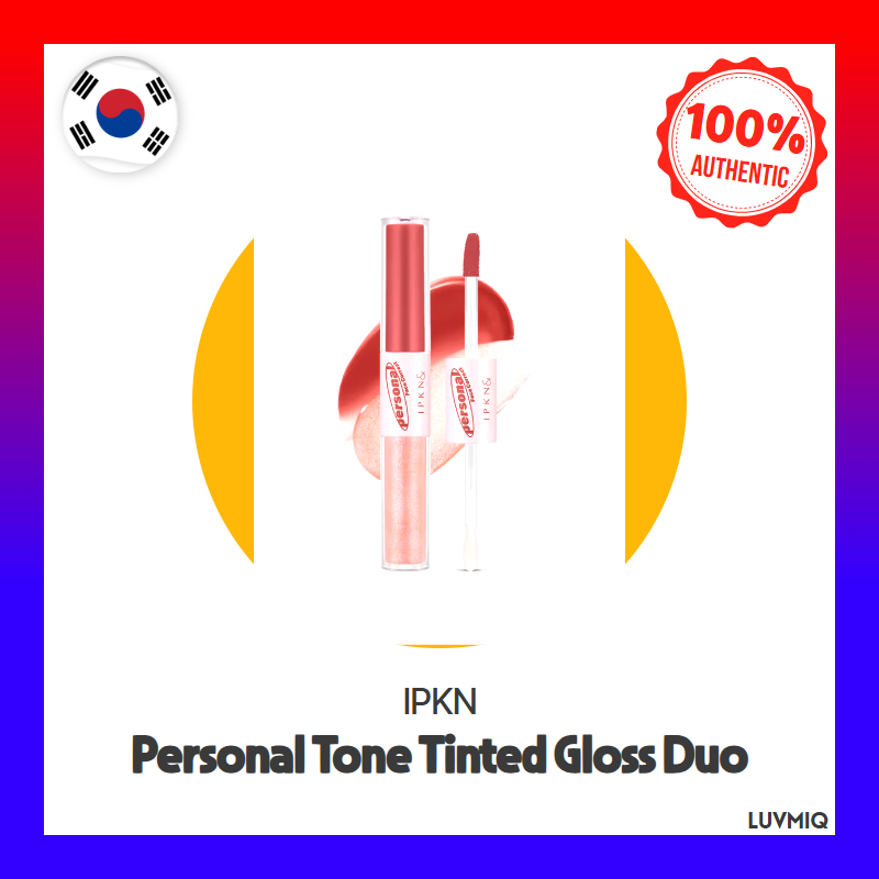 [IPKN] Personal Tone Tinted Gloss Duo – Fizz Coral | Korean Glossy Lip Tint Duo by Luvmiq