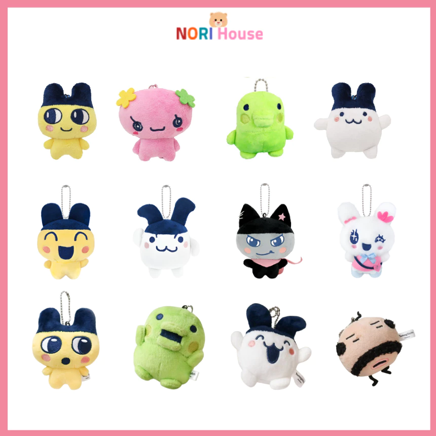 [ของแท้] Tamagotchi Cute Mascot Plush Keyring 9cm Mametchi Kuchipatchi Memetchi Watwatatchi