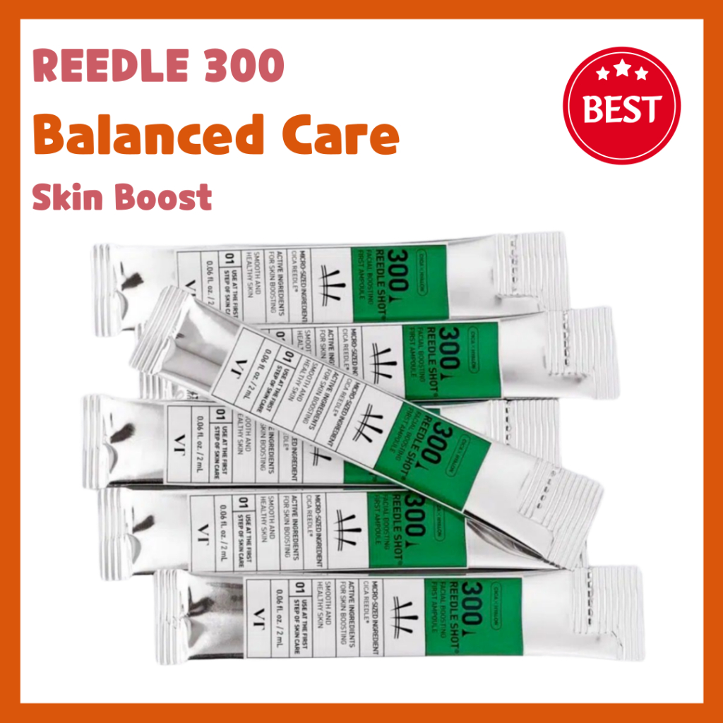 VT Reedle Shot 300 Facial Boosting Ampoule 2ml x 8ea Cica Skin Booster Balanced Care Micro Needle Ko