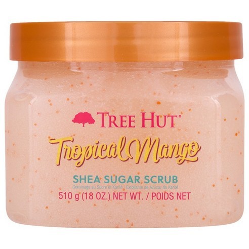 Tree Hut Tree Hut Shea Sugar Body Scrub Tropical Mango 510g ความจุขนาดใหญ่กําจัดข้อบกพร่อง Body Care