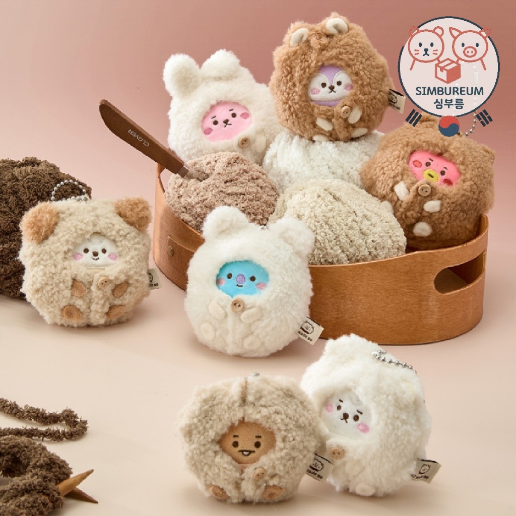 [Line Friends] Korea BTS BT21 Plush Doll Keychain Made by RJ ;  พวงกุญแจตุ๊กตาเกาหลี BTS BT21 ผลิตโด