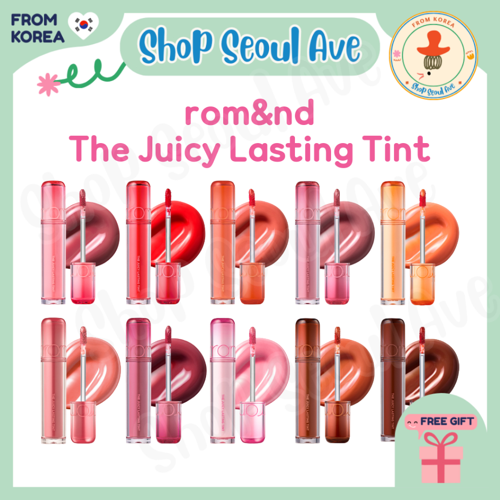 [rom&nd] The Juicy Lasting Tint, Glossy & Long-Lasting Lip Tint