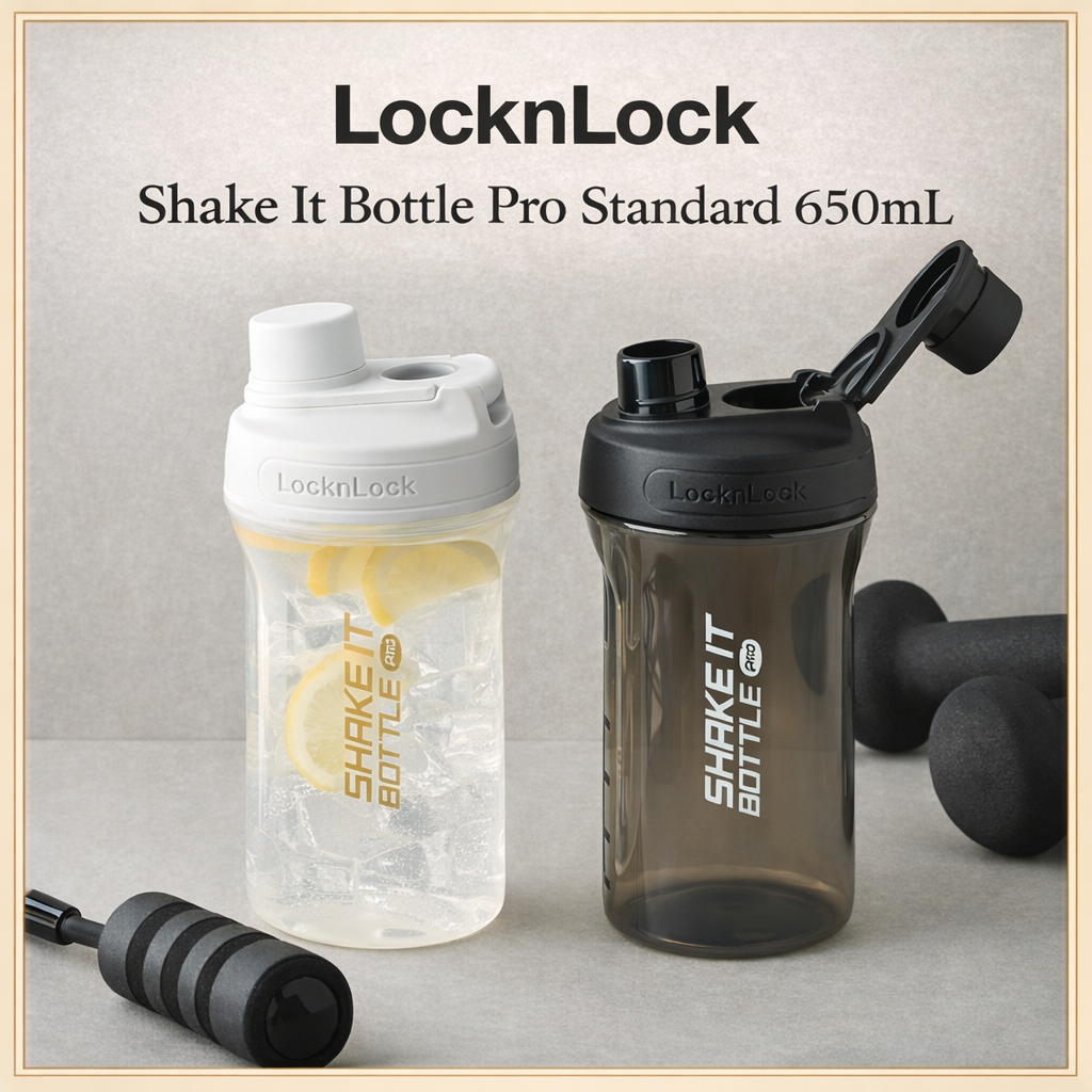 [LocknLock] Shake It Bottle Pro Standard 650ml ขวดปั่นโปรตีนขวดผสมขวดน้ํากีฬา