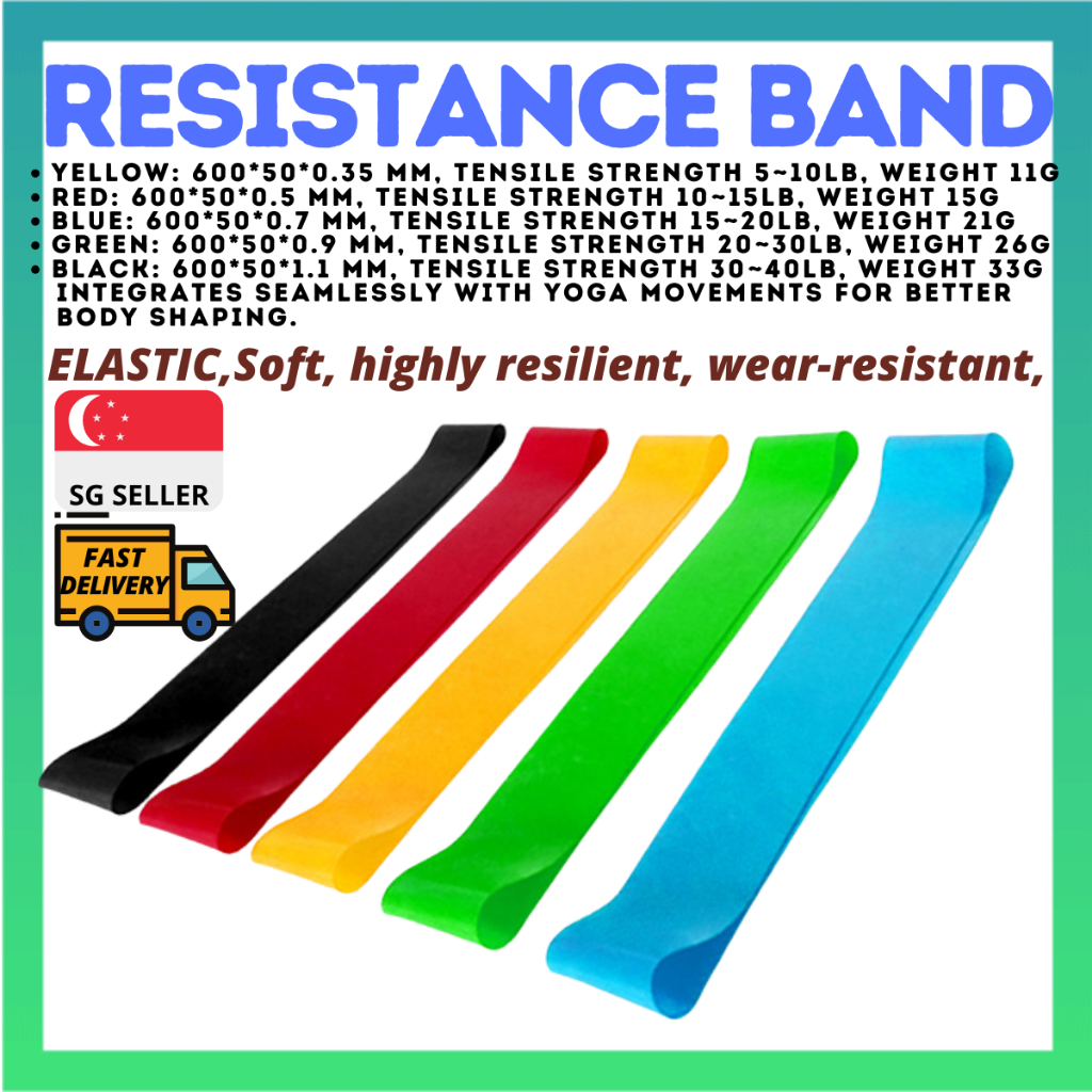 [RESISTANCE BAND] YOGA EXERCISE STRENGTH ELASTIC RESISTANCE RING TRAINING BANDS