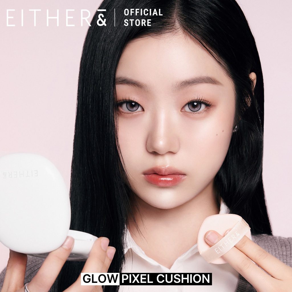 คุชชั่น EITHER& Glow Pixel SPF50+ PA+++ 12g – ปกปิดโกลว์ฉ่ำวาว ติดทนนาน พร้อมบำรุงผิว