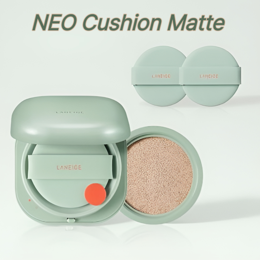 LANEIGE NEO Cushion Matte SPF 46+ PA++ 15g*2 (คุชชั่น+รีฟิล) คุชชั่นรองพื้น คอนซีลเลอร์