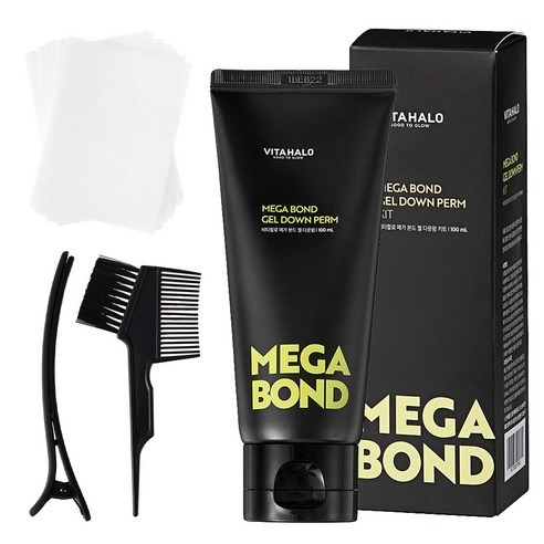 VITAHALO Mega Bond Gel Down Perm Kit 100ml – Self Hair Down Perm Set