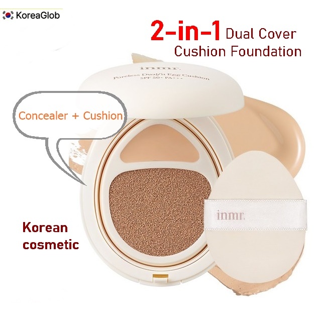 INMR Poreless Dualfit Egg Cushion 2in1 รองพื้นคอนซีลเลอร์ SPF50+ PA++++ | 21C 23N