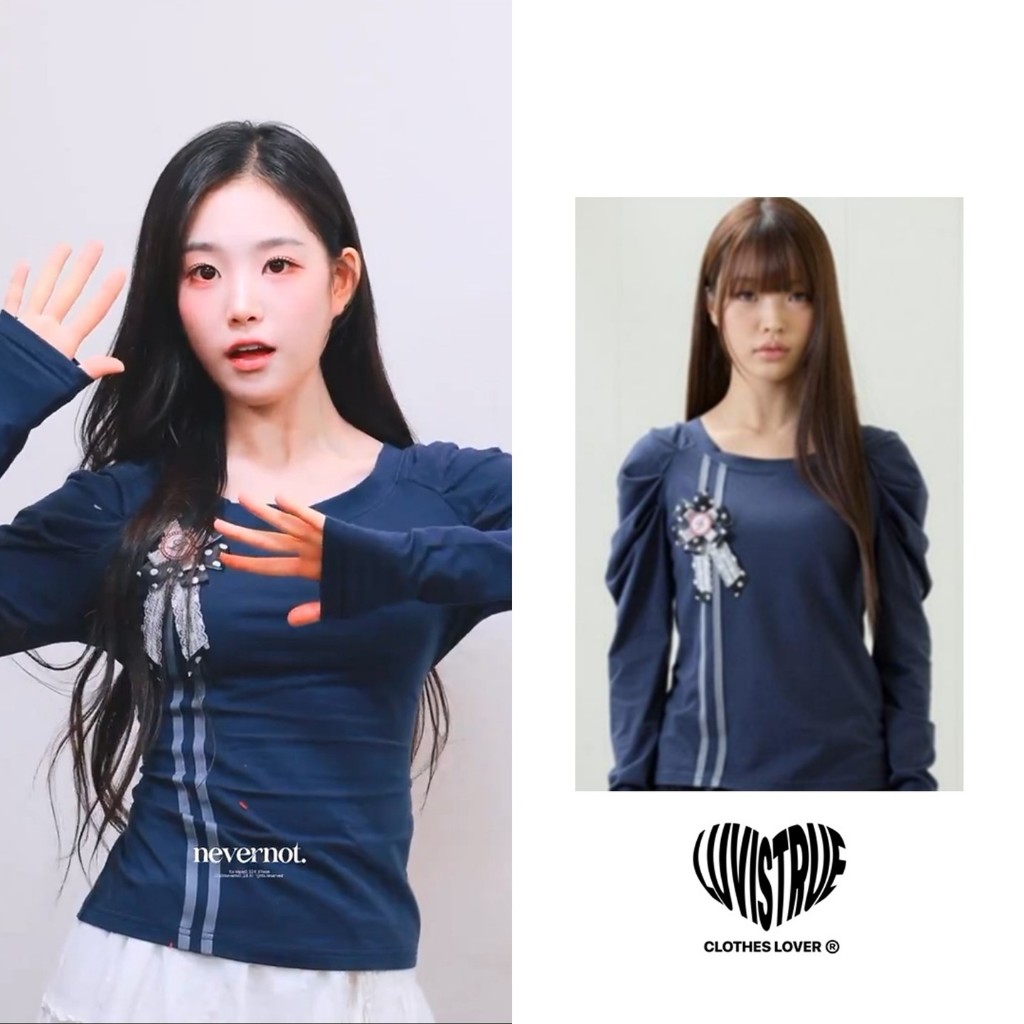 เสื้อยืด EL ROSETTE SHIRRING จาก Luvistrue แบบที่ JiYeon เลือก คุณภาพเยี่ยม