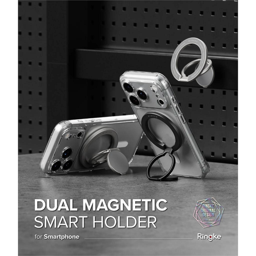Ringke Dual Magnetic Smart Holder สําหรับสมาร์ทโฟนและอุปกรณ์เสริมต่างๆ อุปกรณ์เสริมที่วางโทรศัพท์แบบแม่เหล็กสองด้าน thumbnail 3