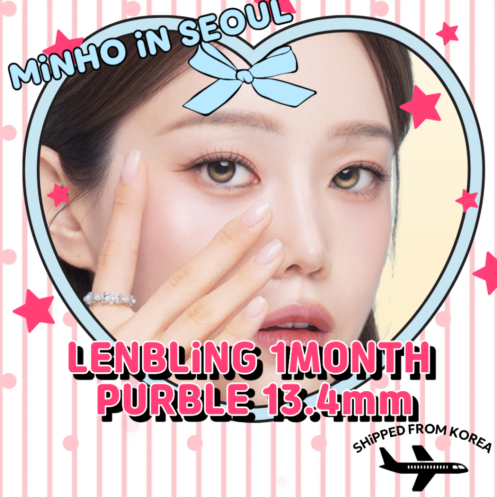 LENBLING PUREBLE คอนแทคเลนส์ 3 สี 1 เดือน| G.DIA 13.4 มม. K-Beauty Sunmuse เลนส์เครื่องสําอาง