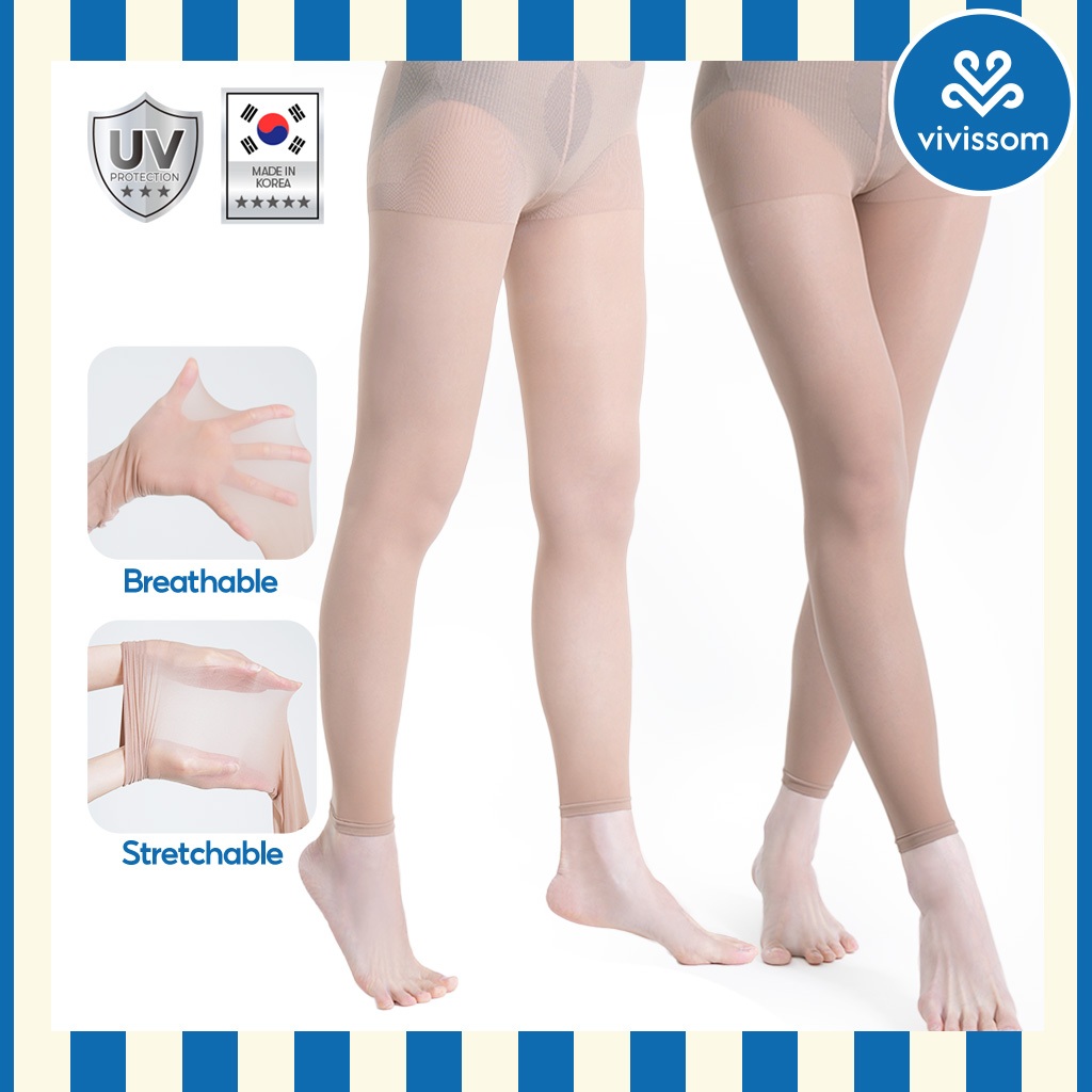 [viissom] ถุงน่องผิวน้ําแข็ง 30D ถุงน่องป้องกันรังสียูวี Anti-Snag ความยืดหยุ่นสูง Made in Korea
