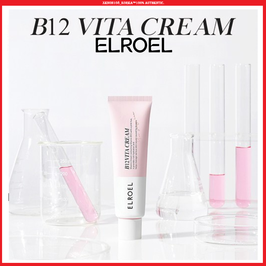 [ELROEL] B12 Vita ครีมบํารุงผิวหน้า โทนสี 50 มล. | 1.69fl.oz / ปรับปรุงริ้วรอย / ไวท์เทนนิ่ง