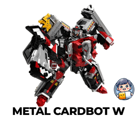 [METAL CARDBOT W] SAVANNARD Season 3 Transforming Robot Silver Warrior Car Carrier Mode Kids Christm
