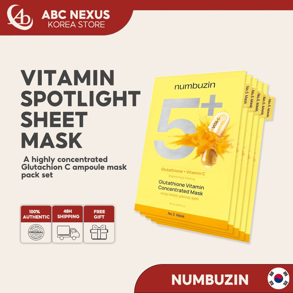 NUMBUZIN No.5 Vitamin Spotlight Sheet Mask-5pccs