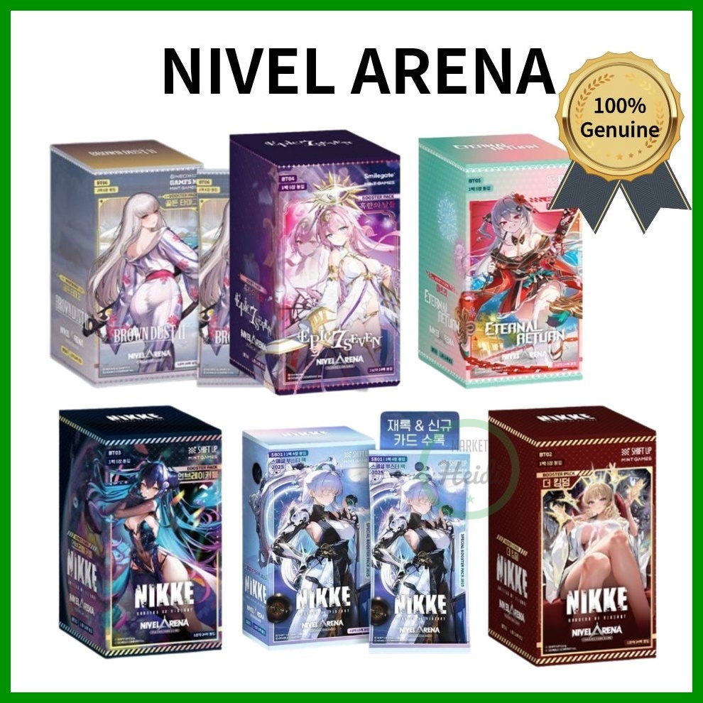 เกาหลี เกาหลี 🇰🇷 การ์ด NIKKE Goddess Of Victory NIVEL ARENA The Kingdom Booster Box / Eternal Return