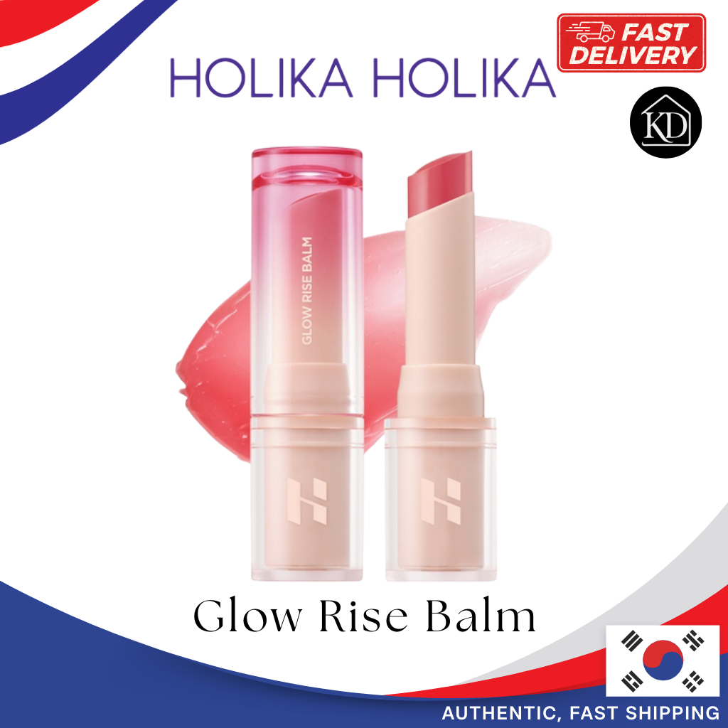 HOLIKA HOLIKA Glow Rise Balm - Melting Moisture Lip & Cheek Tint - High-Shine Glossy Finish