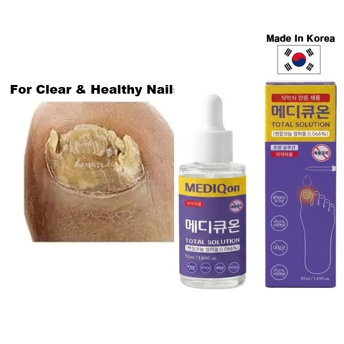 MEDIQon Total Solution Nail & Foot Care Drops 50ml | น้ํายาทําความสะอาดเล็บเท้าต้านเชื้อแบคทีเรีย 99