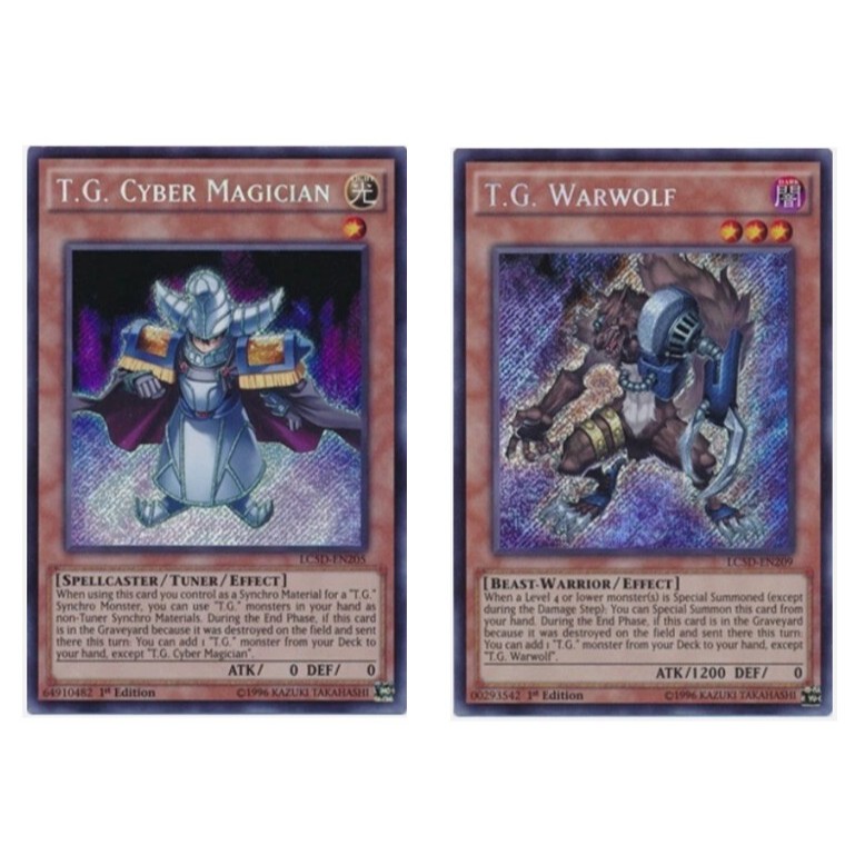 การ์ด Yugioh ภาษาอังกฤษ TG Cyber Magician LC5D-EN205 SE /TG Warwolf LC5D-EN209 SE
