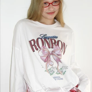 [RONRON] Vintage Double Ribbon Long Sleeve / 2colors