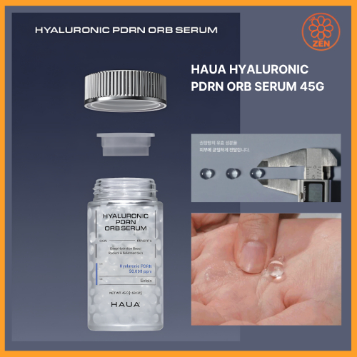 HAUA HYALURONIC PDRN ORB SERUM 45G – HYDRATING GLOW CARE GEL CAPSULE SERUM