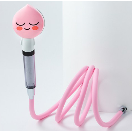 DAELIM BATH Kakao Friends หัวฝักบัวกรอง Apeach + ชุดสายฝักบัว 2 ม. (สีชมพู)