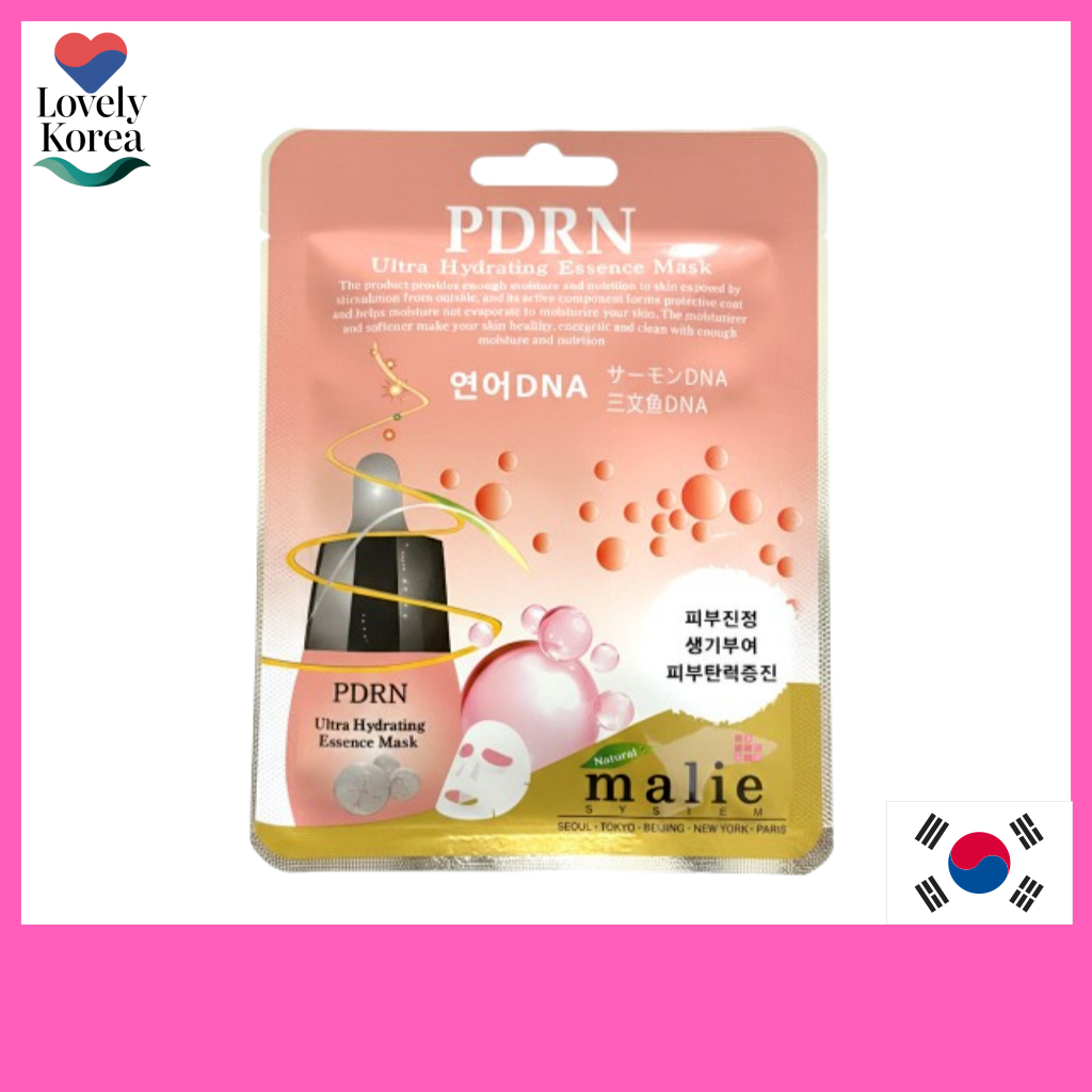 [Marie] Essence Mask Pack Sheet PDRN Salmon 20ml Vitalizing Nutrition Radiant Glow 1 ชิ้น