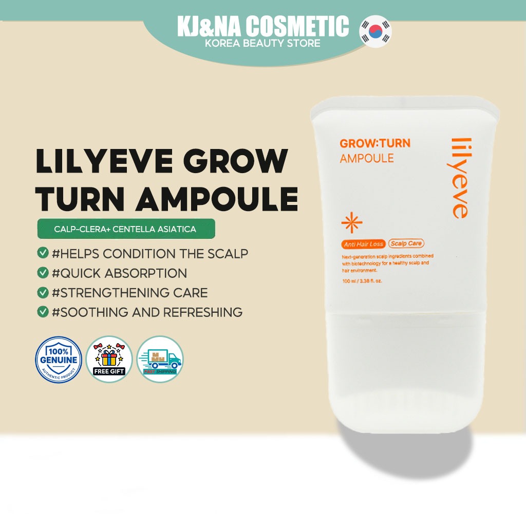 🌟พร้อมส่ง!!!🌟lilyeve Grow:Turn Exosome Brush Ampoule 100 ml แอมพลูลดการหลุดร่วงของเส้นผม