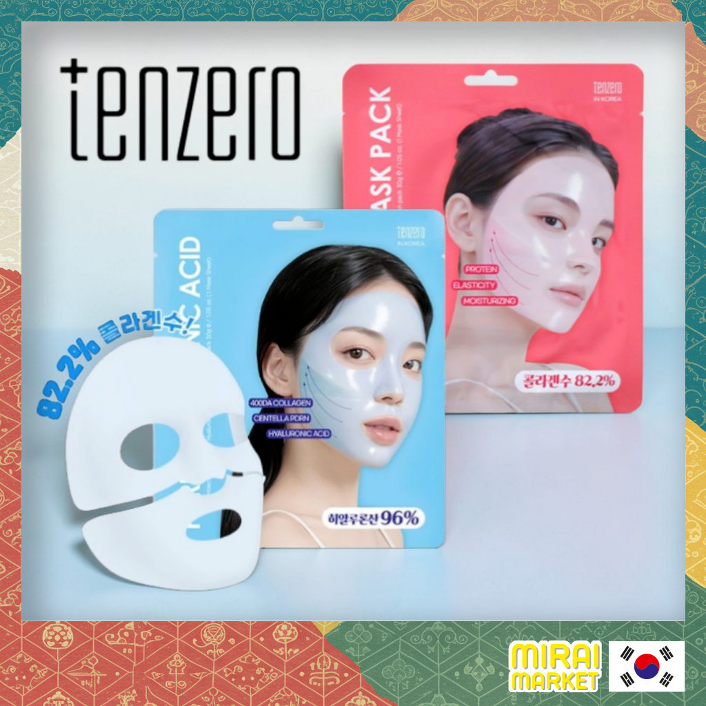 [TENZERO] Sheet Mask Pack 30g 3pcs – Hyaluronic PDRN / Peptide Collagen (ตัวเลือก)