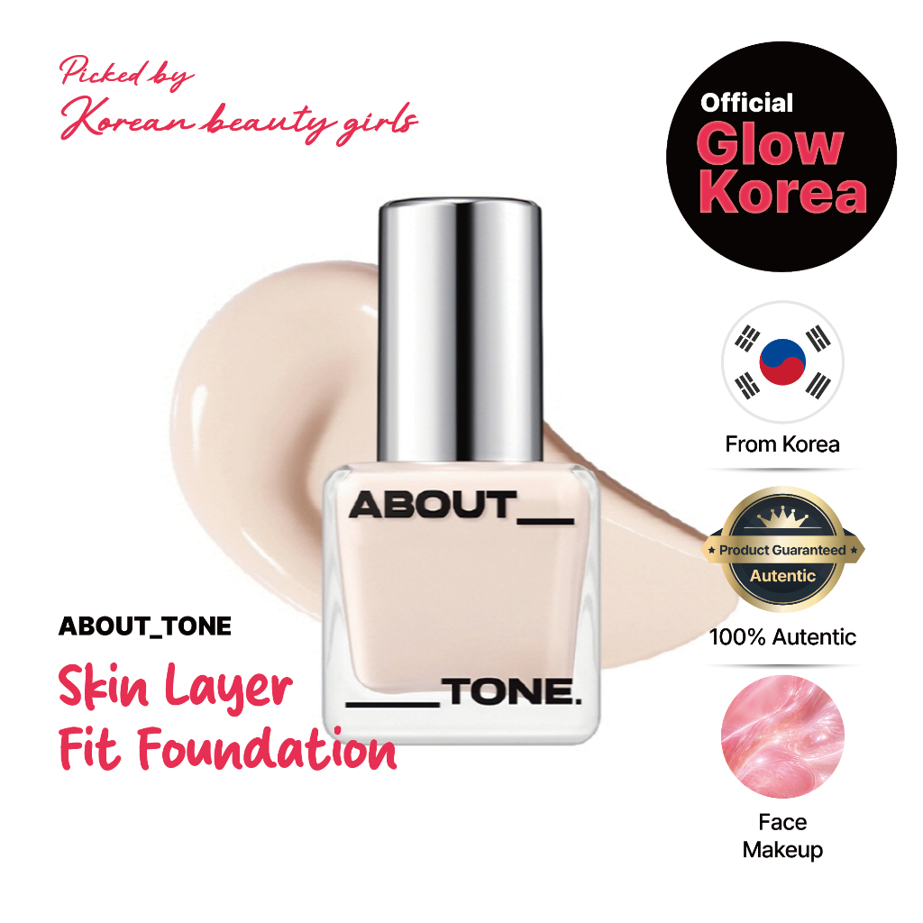 [ABOUT TONE] Skin Layer Fit Foundation (อะเบาต์โทน สกิน เลเยอร์ ฟิต ฟาวน์เดชั่น) / 8 เฉดสี