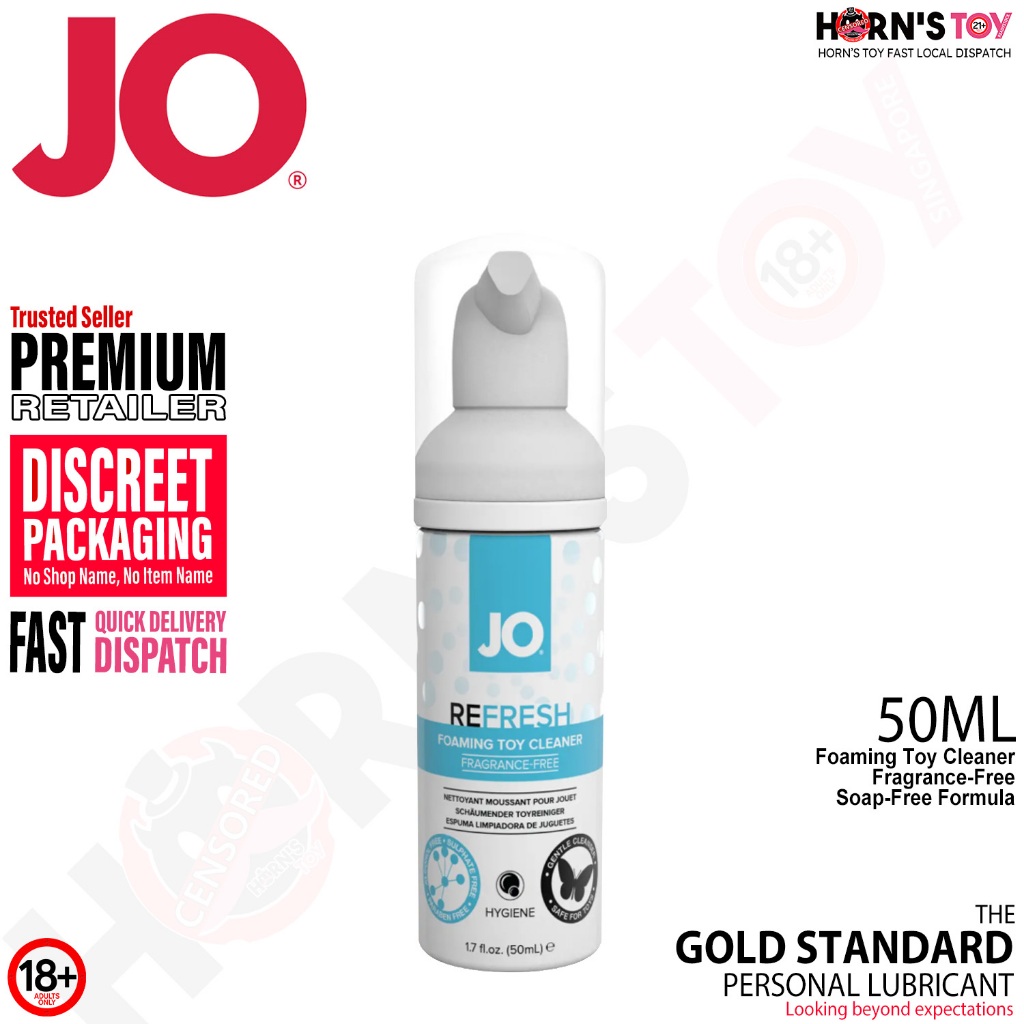 System JO - Refresh Foaming Toy Cleaner 50ml เซ็กส์ทอยขนาดเดินทางสะอาดของเล่นฮอร์น