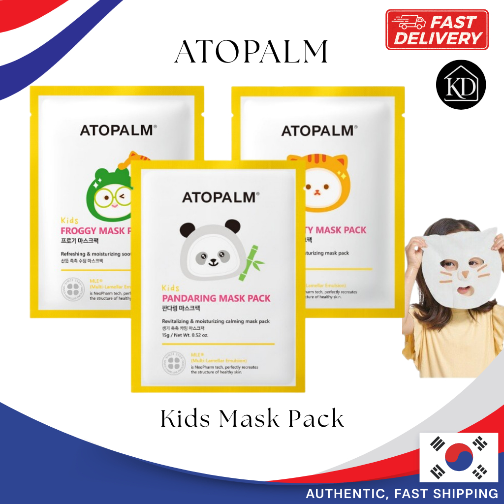 Atopalm Kids Mask Pack 5 ชิ้น – Wild Kitty / Pandaring / Froggy