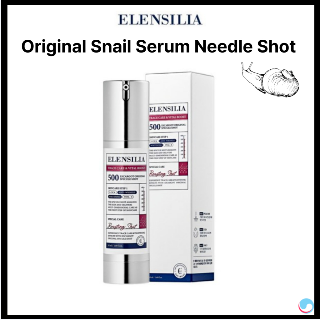 [Ellensilia] Escargot Original Snail Serum Needle Shot Essence 500 Shot 50ml