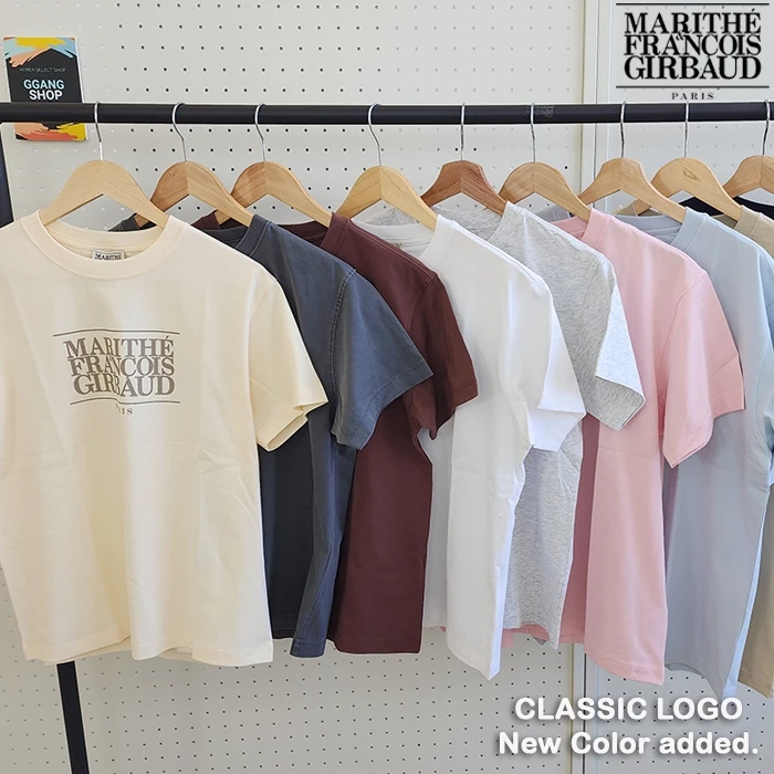 MARITHE FRANCOIS GIRBAUD สีใหม่สําหรับผู้หญิงผู้ชาย CLASSIC LOGO Tee T เสื้อ T SHIRTS ทุกสี