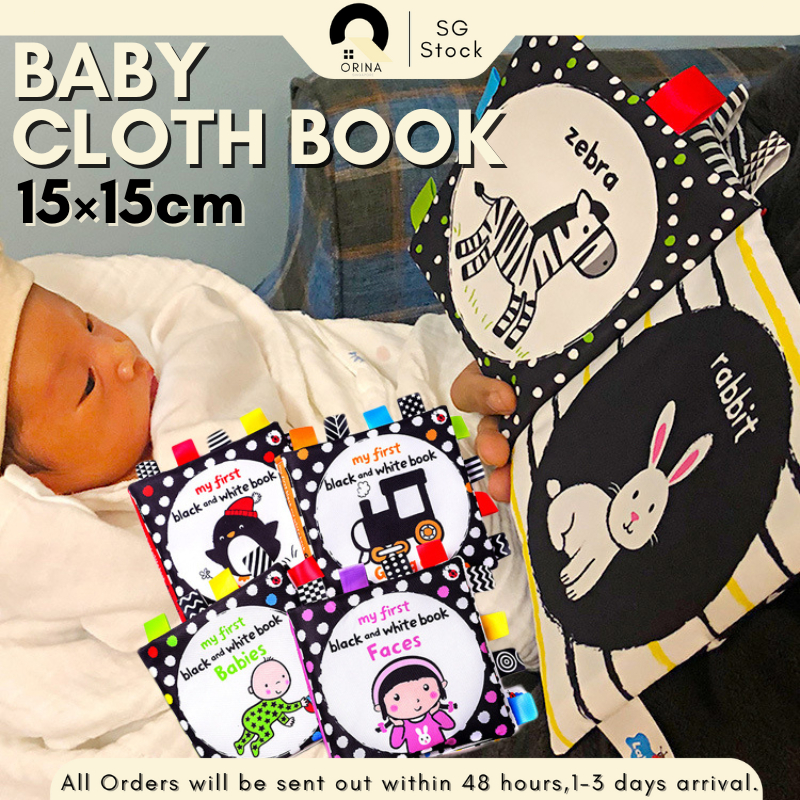 [SG] Baby Montessori Sensory Book ทารกแรกเกิดหนังสือผ้านุ่มทารก 3D Quite Label Cloth Book Early Educ