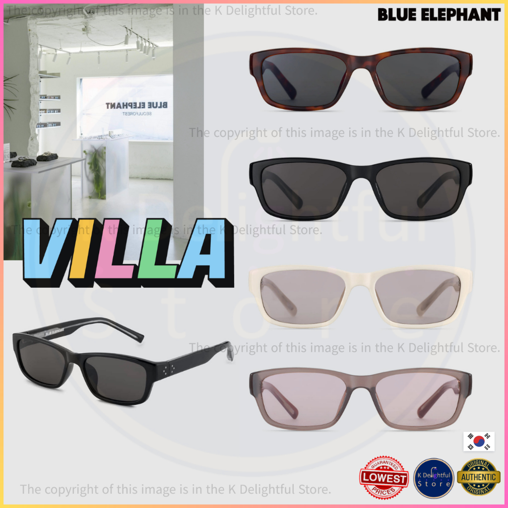 [BLUE ELEPHANT] VILLA/แว่นกันแดดช้างฟ้า/BLOCKS 99% OF ULTRAVIOLET (UV) RAYS RANGING จาก 100 ถึง 400 