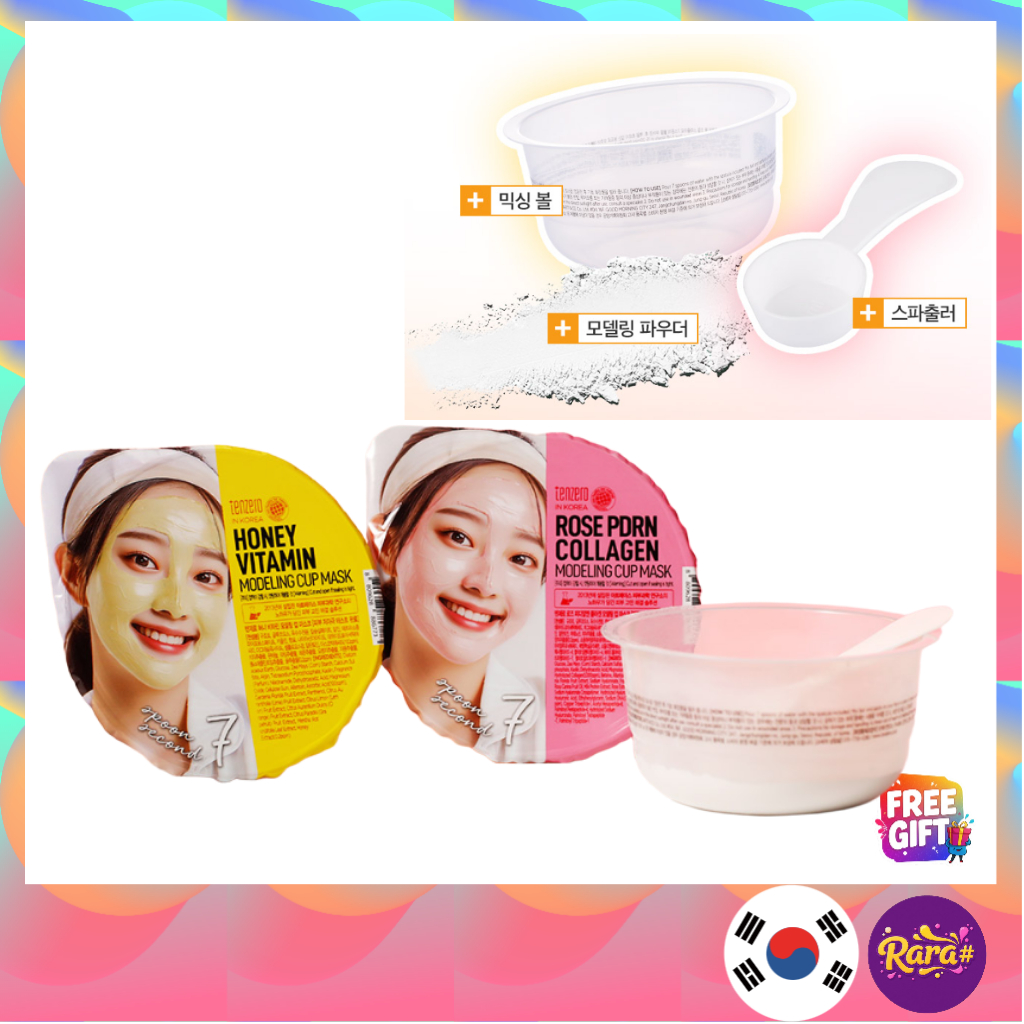 KOREA [TENZERO] Rose PDRN Collagen Modeling Cup Mask / Honey Vitamin Modeling Cup Mask