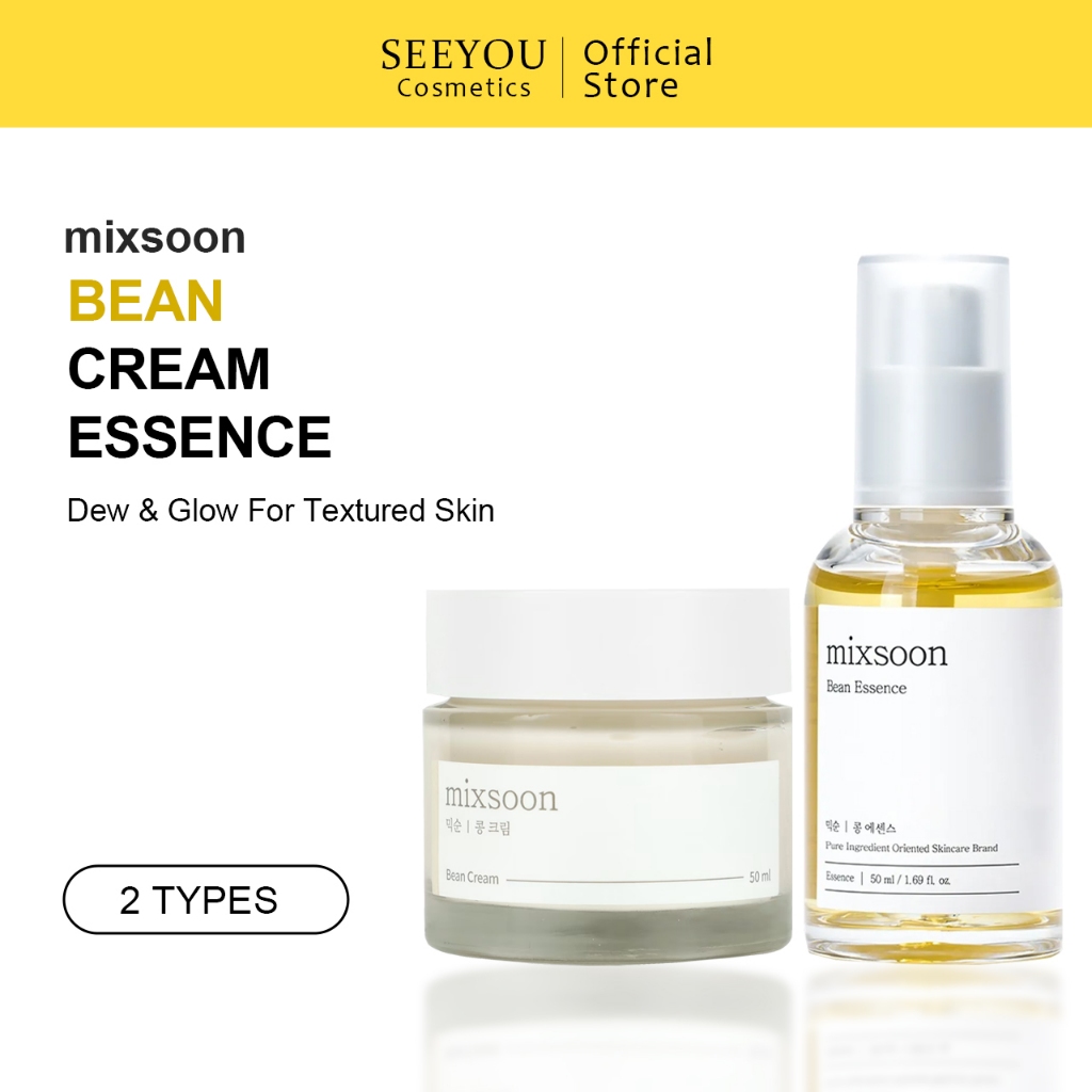 Mixsoon Bean Glass Skin Duo Facial Moisturizer Bean Skincare Routine Bean Essence 50ml + ครีม 50ml