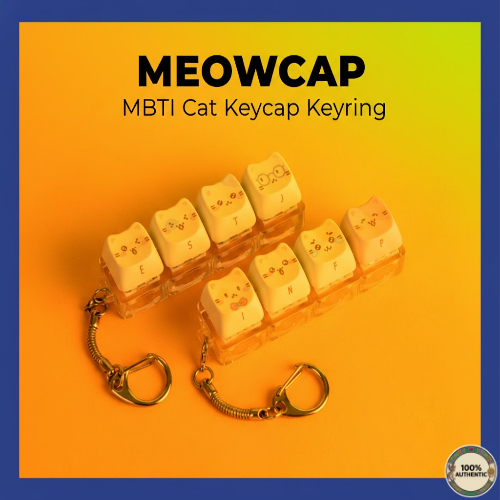 MeowCap MBTI พวงกุญแจแมว Fidget ของเล่น 1pcKey-cap Key-ring
