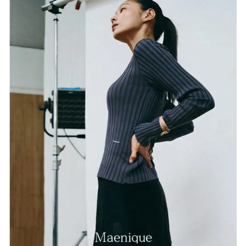[MNQ] Epitone Ribbed Slim-Fit Knit ที่จําเป็นใหม่สําหรับสไตล์ที่ไม่พยายาม- Hello Spring