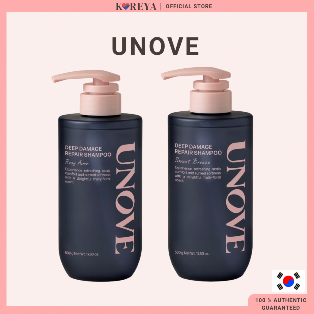 แชมพู UNOVE แชมพูซ่อมแซมความเสียหายล้ำลึก | 500g | Duo Set (Protein Ampoule Shampoo) | Sweet Breeze 
