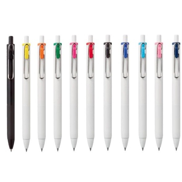 Uni-Ball ONE Gel Retractable Pen (0.38/0.5mm) (ดํา, น้ําเงิน, แดง) (UMN-S-05)( ฟรี NORMAL MAIL )