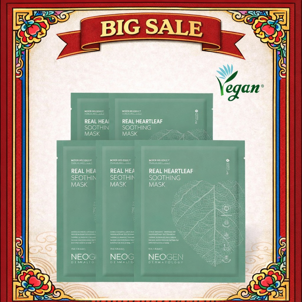 NEOGEN Real Heartleaf Soothing Mask (5 แผ่น)