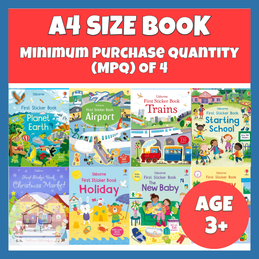 Usborne First Sticker Book 2 หนังสือกิจกรรมการศึกษาสําหรับเด็กต้นการเรียนรู้ของขวัญวันเด็ก