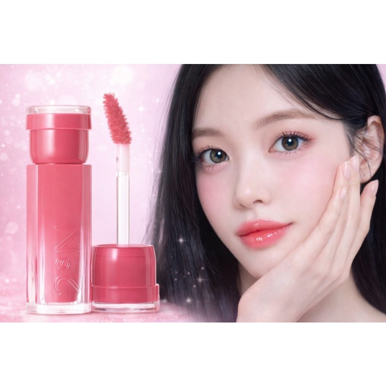 2aN Glaze Bouncing Tint 05 Bubbly Lip Gloss Tint Long Lasting Glow Korean Lip Makeup