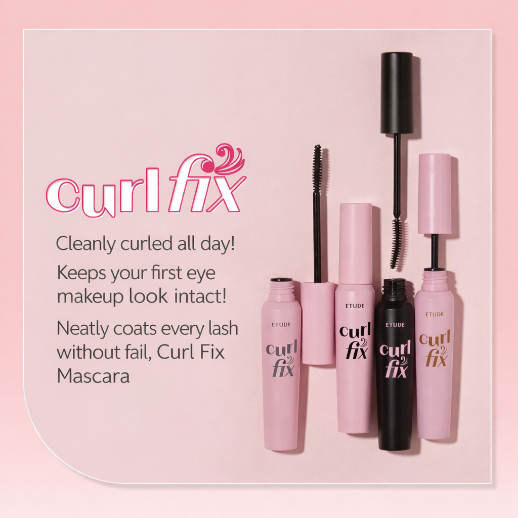 [Etude] Curl Fix Mascara 7.5g มี 3 สี (ของแถม)