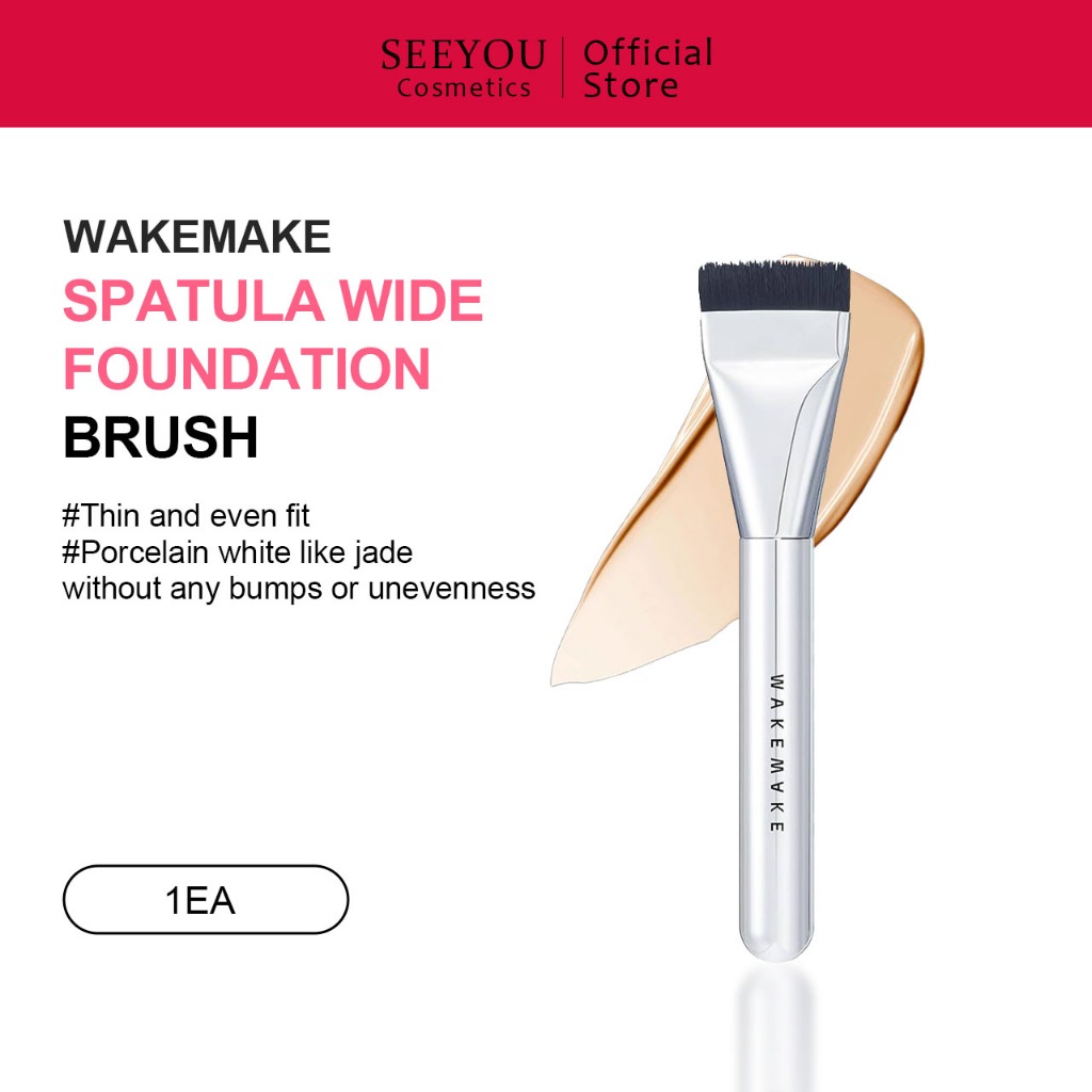 WAKEMAKE แปรงรองพื้นไม้พายกว้าง