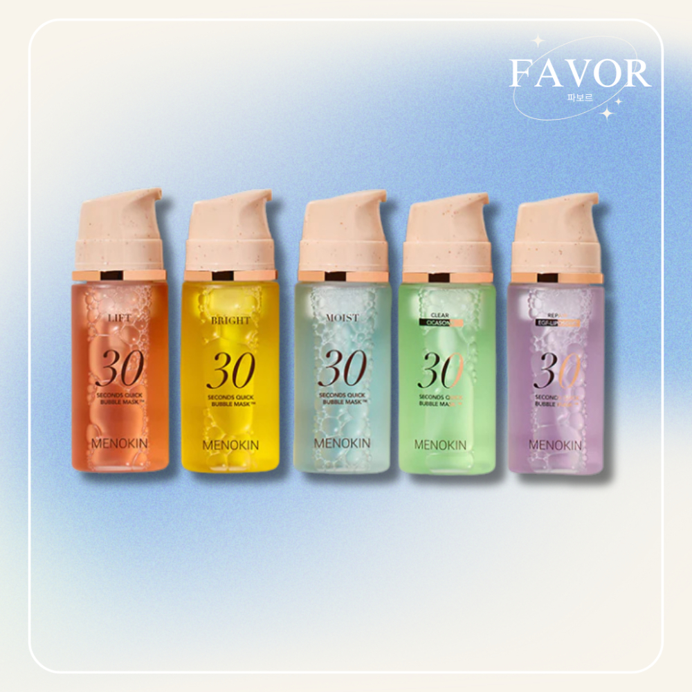 Menokin 30sec Quick Bubble Mask 95ml – Moist / Bright / Clear / Lift / Repair