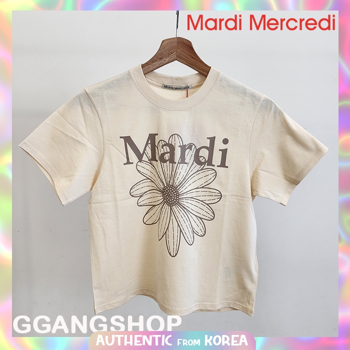 Authentic ของแท้จากเกาหลี | MARDI MECREDI สีใหม่สําหรับผู้หญิง SLIM เสื้อยืด FLOWER[ Authentic ] Mardi BLOSSOM ทุกสี ggm012